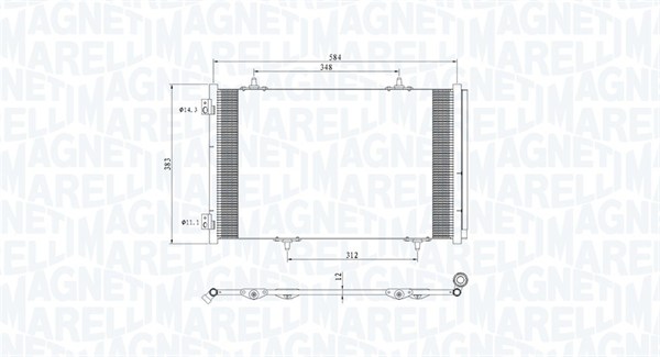 Airco condensor Magneti Marelli 350203812000