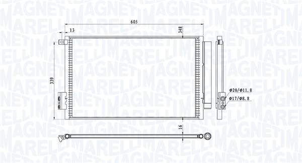 Airco condensor Magneti Marelli 350203814000