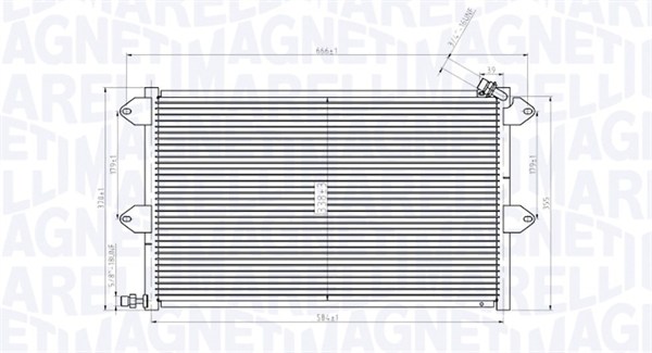 Airco condensor Magneti Marelli 350203831000