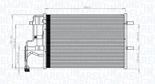 Airco condensor Magneti Marelli 350203844000