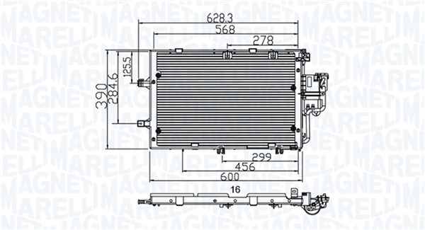 Airco condensor Magneti Marelli 350203891000