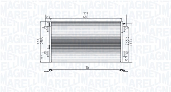 Airco condensor Magneti Marelli 350203901000