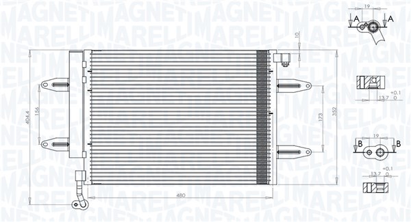 Airco condensor Magneti Marelli 350203911000