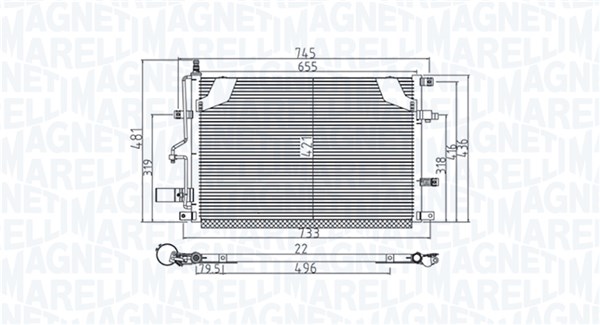 Airco condensor Magneti Marelli 350203914000