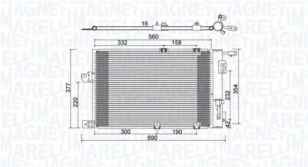 Airco condensor Magneti Marelli 350203927000