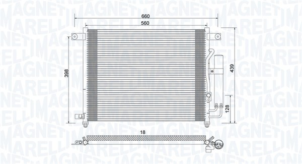 Airco condensor Magneti Marelli 350203943000