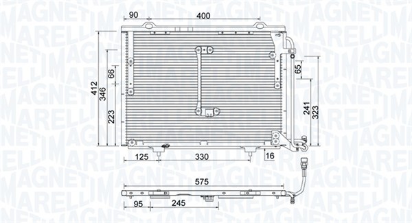 Airco condensor Magneti Marelli 350203945000