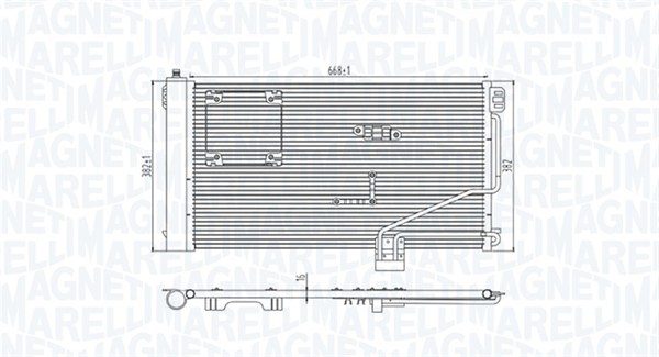 Airco condensor Magneti Marelli 350203946000