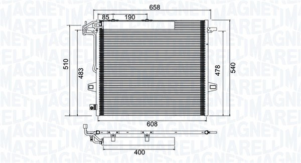 Airco condensor Magneti Marelli 350203947000