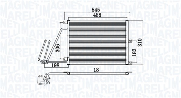 Airco condensor Magneti Marelli 350203950000