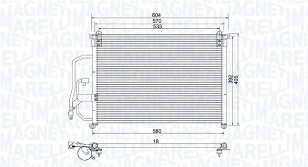 Airco condensor Magneti Marelli 350203960000