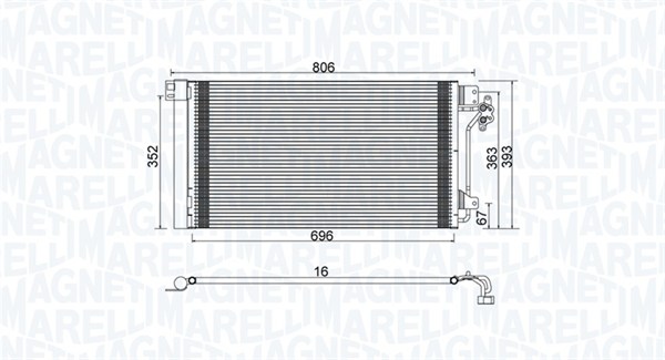 Airco condensor Magneti Marelli 350203962000