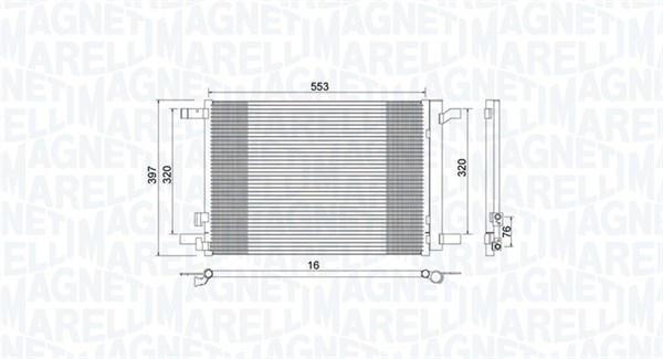 Airco condensor Magneti Marelli 350203964000