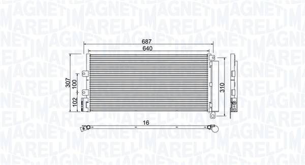 Airco condensor Magneti Marelli 350203969000