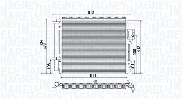 Airco condensor Magneti Marelli 350203977000