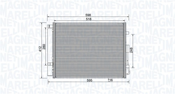 Airco condensor Magneti Marelli 350203984000