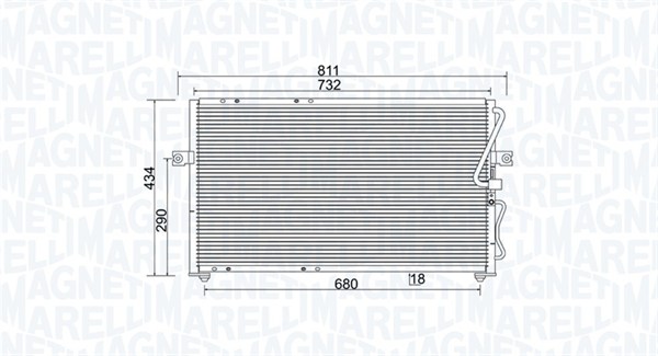 Airco condensor Magneti Marelli 350203985000