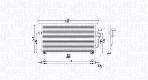 Airco condensor Magneti Marelli 350203986000