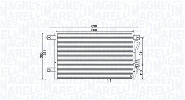 Airco condensor Magneti Marelli 350203987000