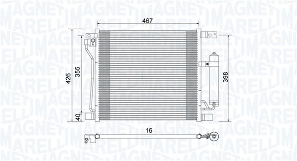 Magneti Marelli Airco condensor 350203992000