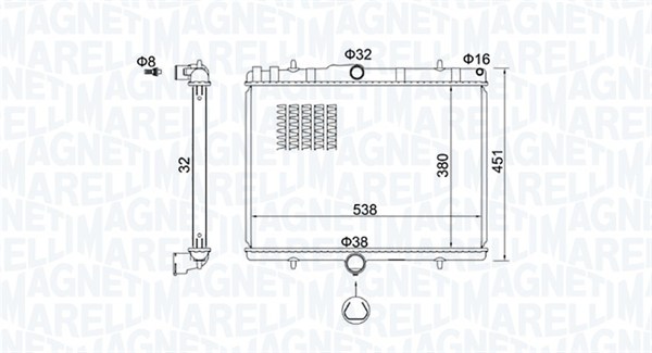 Radiateur Magneti Marelli 350213151800