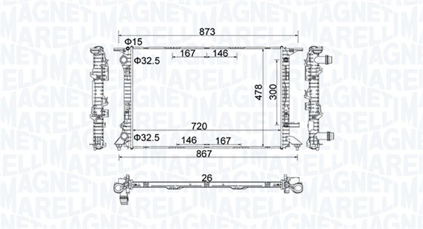 Radiateur Magneti Marelli 350213152100