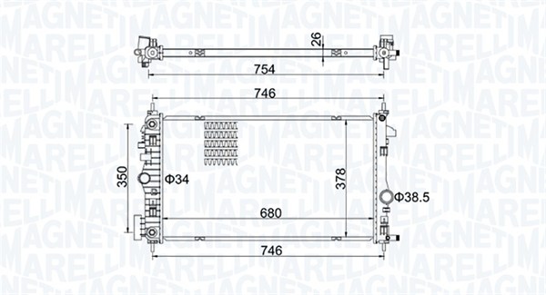 Radiateur Magneti Marelli 350213152300