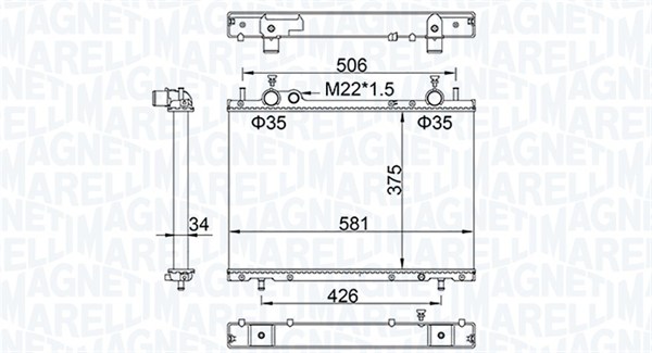 Radiateur Magneti Marelli 350213154800