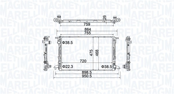 Radiateur Magneti Marelli 350213154900