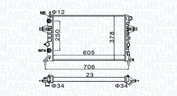 Radiateur Magneti Marelli 350213158200