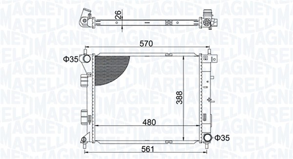 Radiateur Magneti Marelli 350213173600