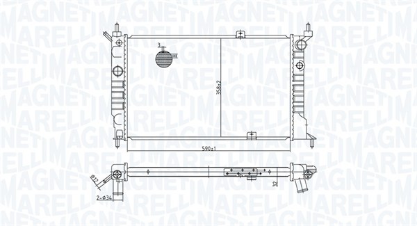 Radiateur Magneti Marelli 350213175500