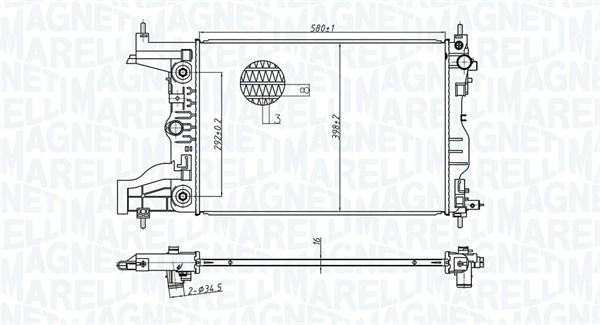 Radiateur Magneti Marelli 350213179700