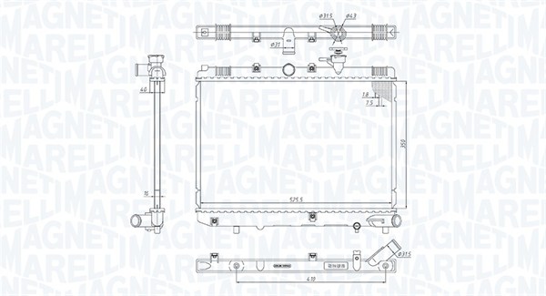 Radiateur Magneti Marelli 350213185600