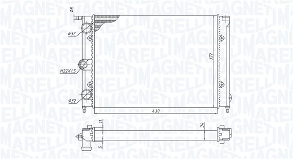 Radiateur Magneti Marelli 350213187300