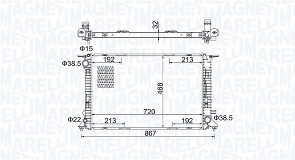 Radiateur Magneti Marelli 350213195800