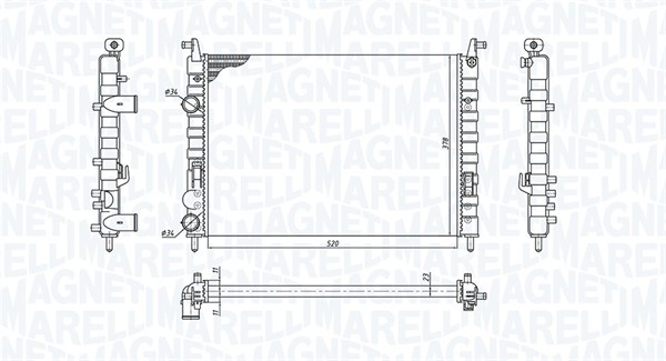 Radiateur Magneti Marelli 350213196300