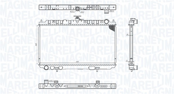 Radiateur Magneti Marelli 350213201300