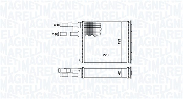 Kachelradiateur Magneti Marelli 350218401000