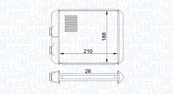 Kachelradiateur Magneti Marelli 350218407000