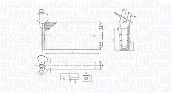 Kachelradiateur Magneti Marelli 350218410000