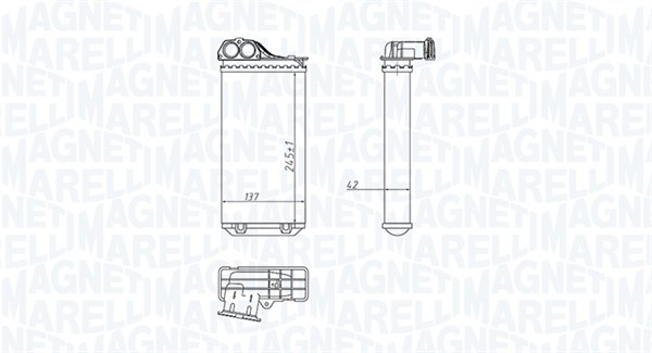 Kachelradiateur Magneti Marelli 350218411000