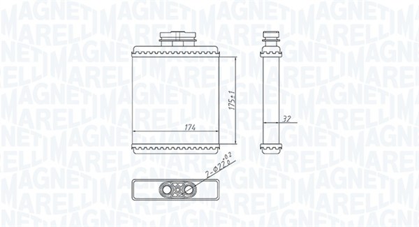 Kachelradiateur Magneti Marelli 350218412000