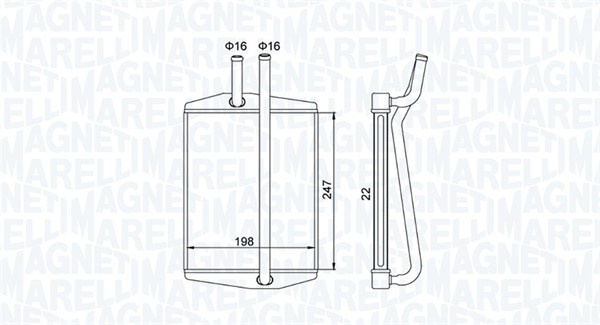 Kachelradiateur Magneti Marelli 350218413000