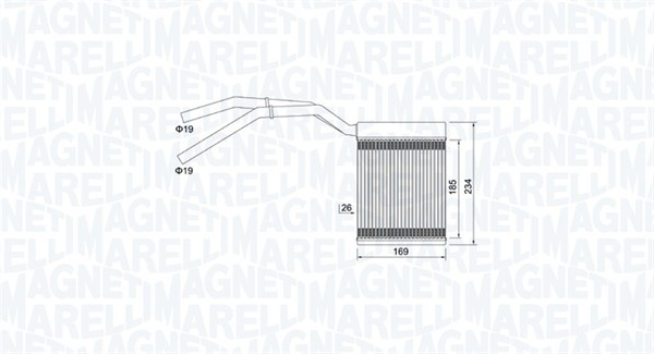 Kachelradiateur Magneti Marelli 350218425000