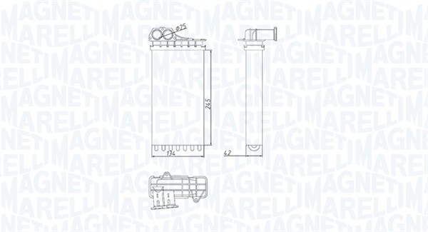 Kachelradiateur Magneti Marelli 350218436000