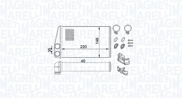 Kachelradiateur Magneti Marelli 350218438000