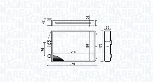 Kachelradiateur Magneti Marelli 350218443000