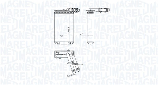 Kachelradiateur Magneti Marelli 350218445000