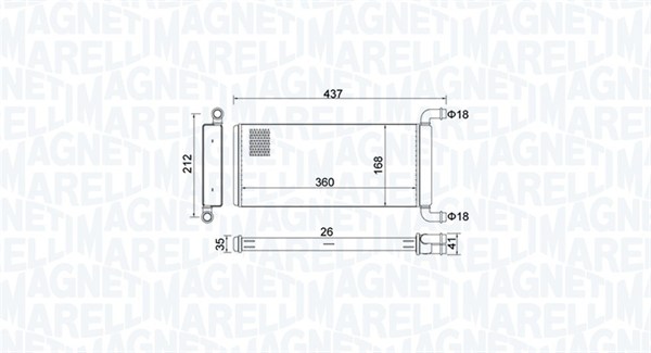 Kachelradiateur Magneti Marelli 350218451000